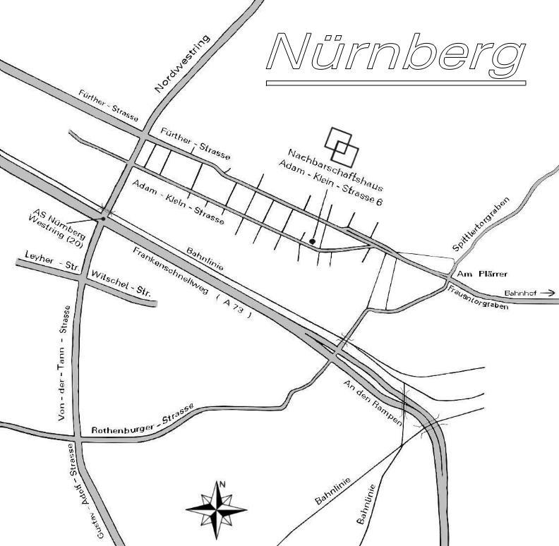 Stadtplan Anfahrtsskizze Nrnberg Nachbarschaftshaus