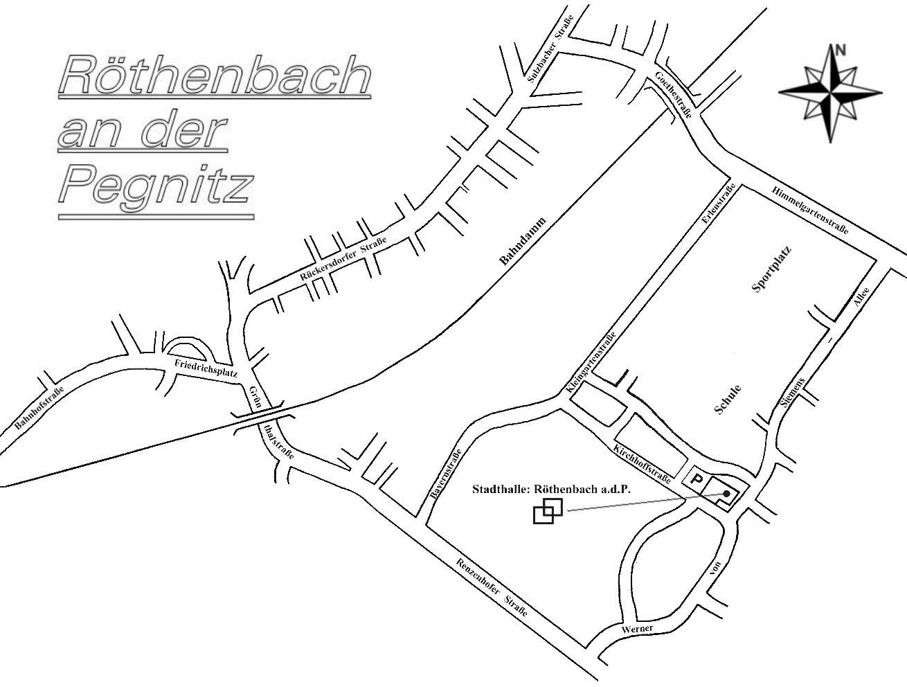 Stadtplan Anfahrtsskizze Rthenbach an der Pegnitz